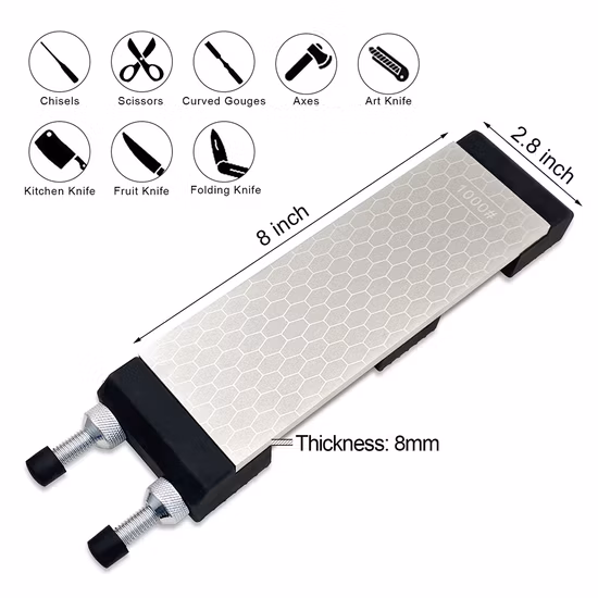 Pedra de afiar faca de tamanho duplo para cozinha