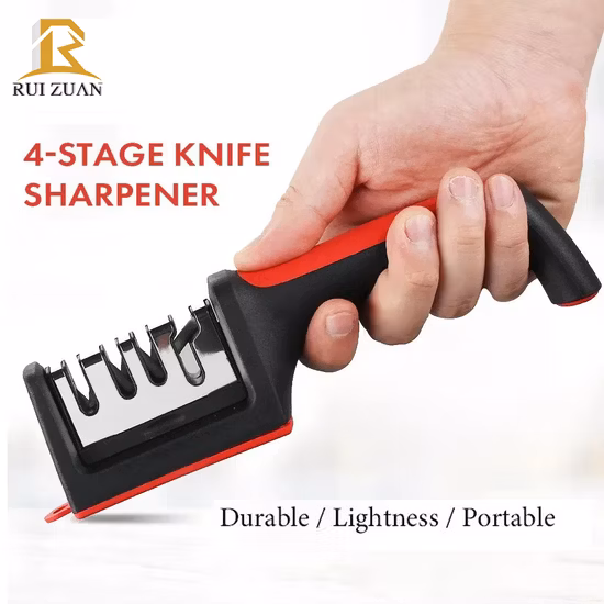  Afiador de facas portátil.  Ferramenta de afiação de faca manual de lâminas de tungstênio e cerâmica Esg10143